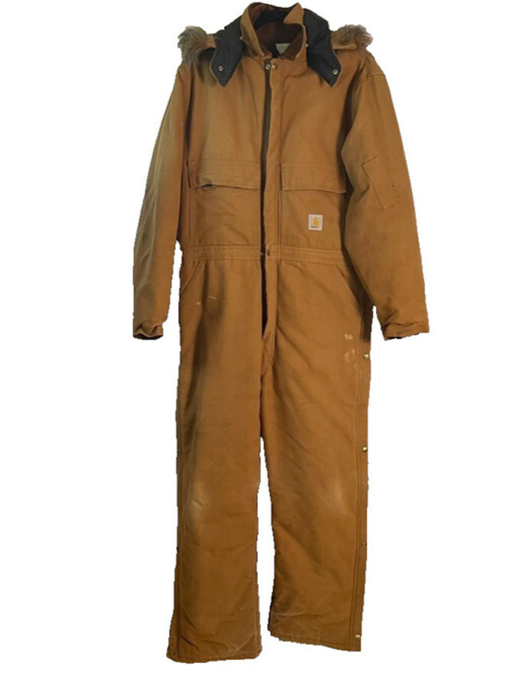 Carhartt Quilted Insulated Coveralls Hooded Mens Brown Duck Arctic Cold USA